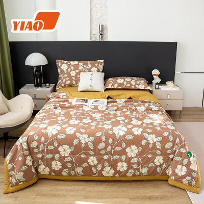 China Antistatic Customized Thin Printed Polyester Summer Comforter Bedding Set for sale