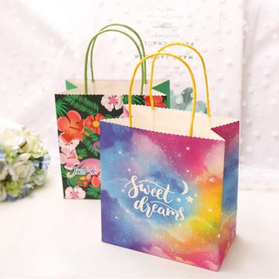 China Recyclable Bolsas De Papel FSC Custom Printed Various Gift Birthday Colorful Paper Bag With Handle for sale