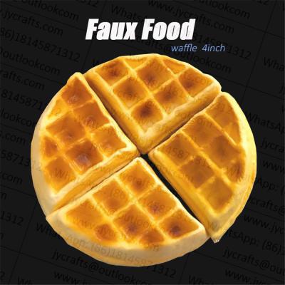 China Global direct simulation fake food fake factory waffle waffle reproduction model for dessert shop decoration for sale