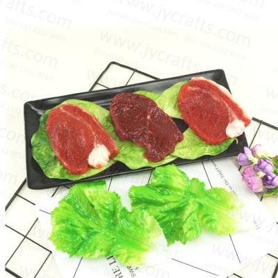 China Fake Real Food Meat Artificial Pork Steak Worldwide Looking Handcrafted Raw Beef For Display Prop for sale