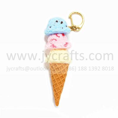 China Global Direct Factory Direct Hotsale Ice Cream Gifts Fake Christmas Gift Realistic Key Chain For Bag Charms for sale