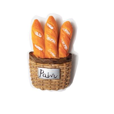 China High Quality Resin 3d Bread Stick Food Fake Bread Stick Food Resin 3d Fridge Magnet High Quality Fridge Magnet For Kitchen Decor for sale