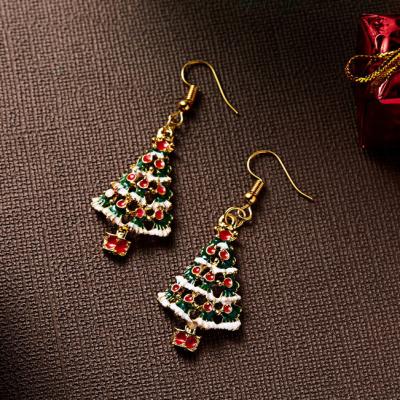 China Interesting Christmas Tree Shape Earring For Party Accessories Popular Christmas Gift Interesting Christmas Tree Shape Earring For Fashion Party Accessories for sale