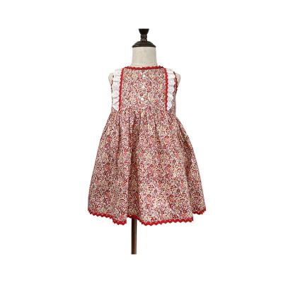 China Wholesale Popular Breathable 100% Cotton Kids Baby Flower Clothes Summer Dresses For Little Girls for sale