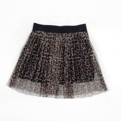 China Breathable Animal Print Cute Toddler Pleated Little Girl Skirts for sale