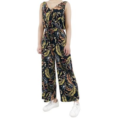 China High Quality QUICK DRY Floral Print Ruffled Overalls Dress Rompers Designer Culotte for sale