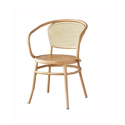 China Simple Cooling Restaurant Dining Chair With Outdoor Wicker Arm Rattan Chair Home Styles Restaurant Chairs And Tables for sale