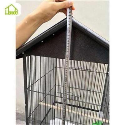 China Size Quality Breathable Wrought Iron Bird Cage With Rolling Stand For Parrots for sale