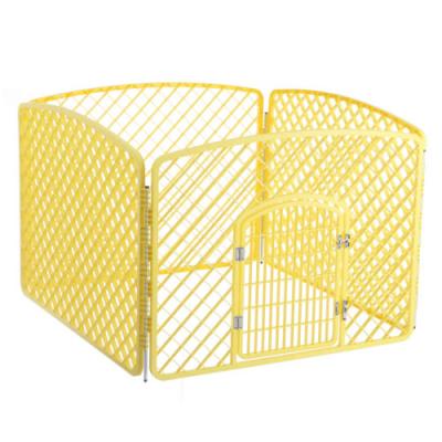 China Indoor Outdoor Foldable Animal Play Pen Dog Pen Playpen Pet Game Barrier DIY Style Breathable Dog Cage Pet for sale