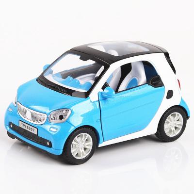 China Car Open Door Mercedes Benz Smart Alloy Diecast Toy Model Toy 1:32 Diecast Simulation Diecast Vehicles Model for sale