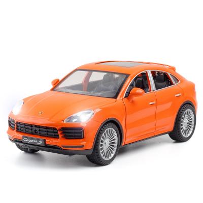 China Sound Light Diecast 1:24 Die Cast Toy Cayenne S SUV Alloy Model Car Pull Back Toys For Kids And Boys for sale