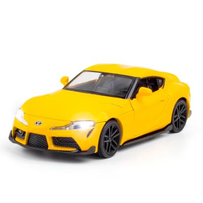 China Diecast Toy 1:32 Diecast Simulation Alloy Sports Car Model Decoration With Base Toyota Supra for sale