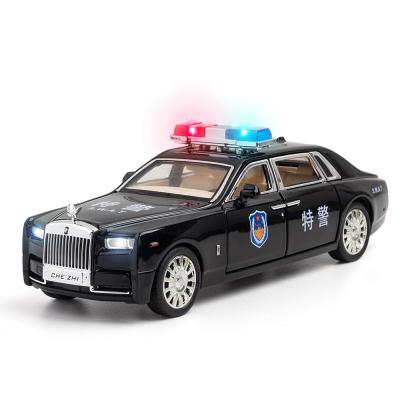 China Diecast Toy 1:32 Diecast Alloy Model Car Pull Back Rolls Royce Ghost Police Car for sale