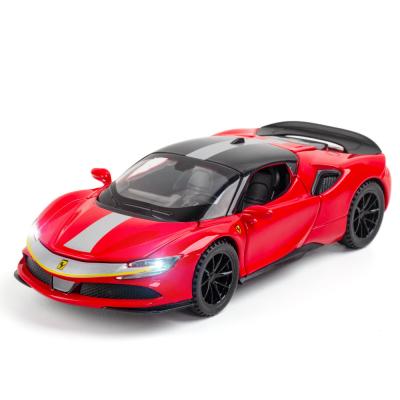 China Toy Ferrari SF90 Race Car Diecast Model Remove Sound Alloy for sale