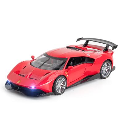 China Diecast Toy 1:32 Diecast Alloy Car Model Ferrari p80-c Sound Diecast Racing Car for sale