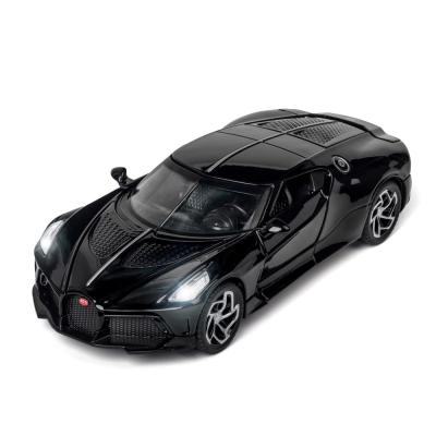 China Run-Through Taillight 1:32 La Bugatti La Noire Diecast Racing Car Toy Vehicle Pull Back Light Alloy Sound Model for sale