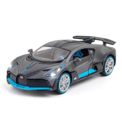 China Diecast Toy 1:22 Scale Diecast Alloy Car Model Noise Light Bugatti DIVO Racing Car Toy for sale