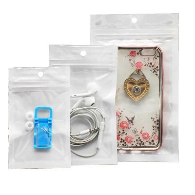 China Recyclable 3 Sides Zip On Top Clear Phone Case Front Pack for sale