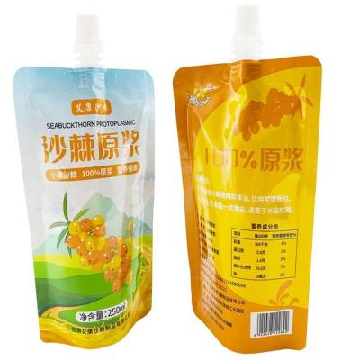 China Moisture Proof Juice Packaging Stand Up Gravure Printing Pouch With Spout for sale