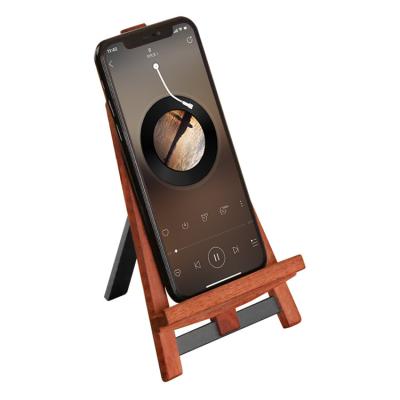 China Wooden Desk Mount Stand Holder Real Phone Stand Adjustable Handmade Rosewood Holder Universal For Mobile Smart Phones Tablets Desk Stand for sale