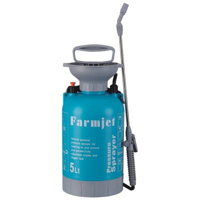 China 5L Agriculture Plastic Explosion Proof Tank Manual Pressure Pump Garden Sprayer with Safety Valve for Lawn Watering for sale