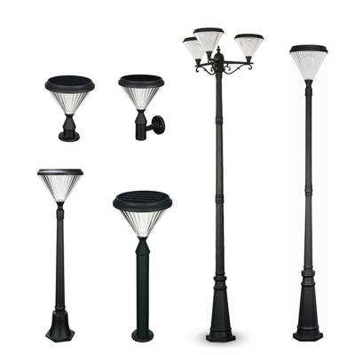 China Modern Outdoor Garden Solar Panel Post Bollard Landscape Lawn Light Led Solar Garden Lamp for sale