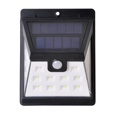 China Black Polycarbonate Energy Saving Motion Cob Sensor Through Lamp Outdoor Garden Lights Led Solar Wall Light for sale