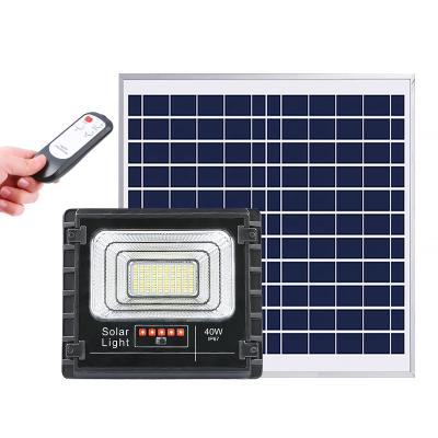 China Sports Stadiums Outdoor Wall Street Garden Ip65 Rechargeable Solar Led Flood Light With Remote Control for sale