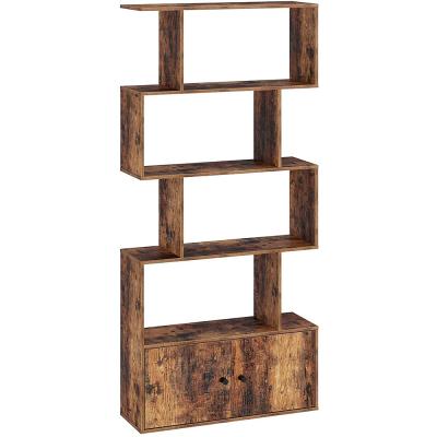 China Expandable Freestanding Shelves Storage Display 5-Tier Bookcase With Cabinet for sale