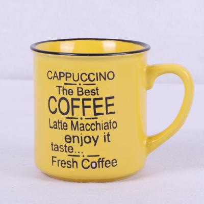 China Custom Camper Enamel Coffee Mug Vintage Metal Stainless Steel Cup Viable Enamel Utensils Cup Retro Mug for sale