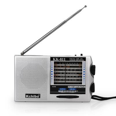 China Eco-friendly Kchibo FM/TV/MW/SW 12 band portatil Shortwave Eco-friendly Portable Radio Multiband Radio with Earphone Jack for sale