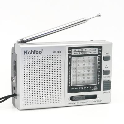 China Kchibo KK-989 Factory Supply PORTABLE Best Gift FM AM SW1-7 Band Receiver Portable Radio For Old Kids for sale