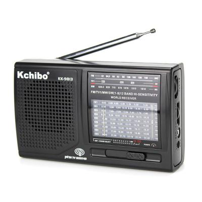 China Kchibo Radio KK-9813 FM AM Switch 12 Band Radio Receiver World Band Portable Radio 12 Band Radio Receiver World Band AM DSP Style DSP onda corta portable radio multiband for sale