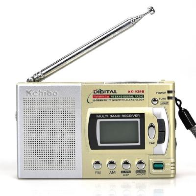 China High Sensitivity Digital Display FM/MW/SW 10 Band World Band Radio With Clock Alarm for sale