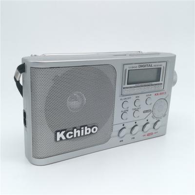 China Belt Clip Yes Test LCD Digital Display FM/MW/SW 12 Band Drinkable Radio With Alarm Clock for sale