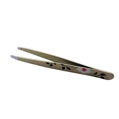 China Custom STAINLESS STEEL private label logo stainless steel wick extension eyelash tweezers for sale