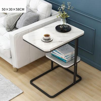 China Home Furniture MDF Marble Tea Coffee Tables Nordic Modern Minimalist Removable C Shaped Side Table For Living Room for sale