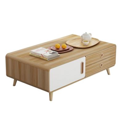 China Retractable TV Cabinet Nordic Combination Retractable Solid Wood Around Sofa Side Tea Console Table Corner Japanese Style Coffee Table for sale