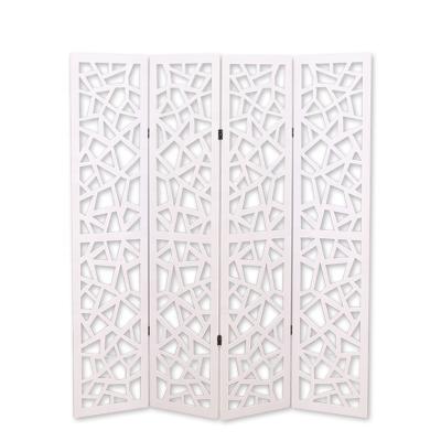 China 4Panels CLASSIC Cut Wooden Screen Hall And Dining Room Partition Room Divider Room Divider for sale