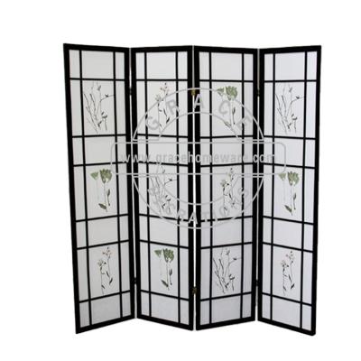 China Reusing Shoji Wooden Screen Divider Cheap Folding Japanese Room Divider for sale