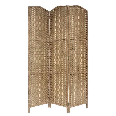 China 100% Eco-friendly Hand - Woven Fiber Factory Folding Room Divider Living Room Furniture for sale