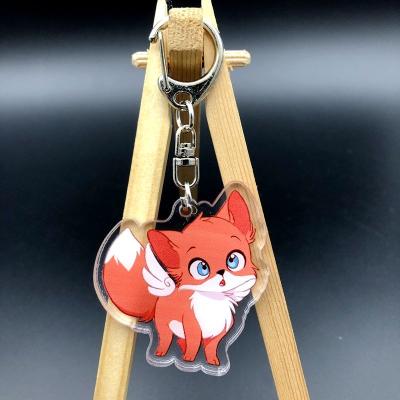 China Plastic Acrylic Key Chain Charms Souvenir Gifts Promotion Anime Full Colors Printing for sale