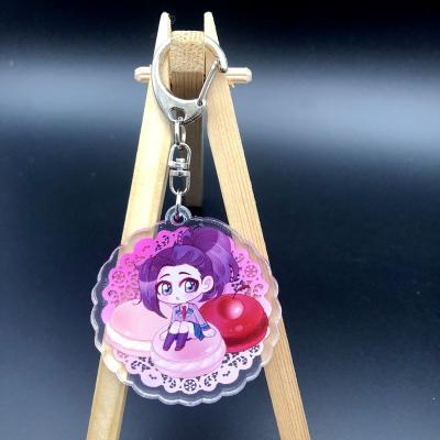 China Cheap Promotion Gift Key Chain Clear Acrylic Acrylic Charms UV Printing Design for sale