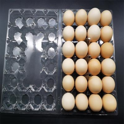 China Thickened Biodegradable Disposable 24 Hole Plastic Egg Carton PET Environmental Material for sale