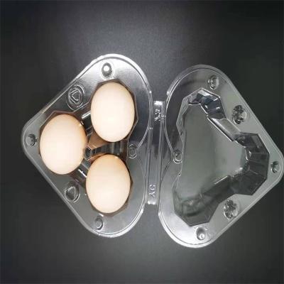 China Biodegradable Plastic Egg Tray 3 Heart Shaped Disposable Plastic Egg Box Tray PET Well for sale