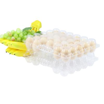 China Stylish Portable Recycled Plastic Disposable PET Egg Cartons Plastic Egg Storage Box With Handle for sale