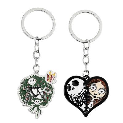 China 2022 Custom Wholesale Uinsex Key Chain Horror Skeleton Couples Lady Boy 3d Key Chain Gift for sale