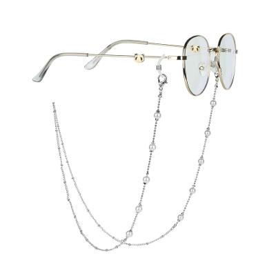 China 2022 Glasses Replacement Parts Wholesale Glasses Chain 18k Gold Plated Glass Key Chain Custom Crystal Glasses Chain for sale