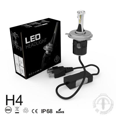 China 6063 CE RoHS IP68 h4 aluminum car led headlight bulb for sale