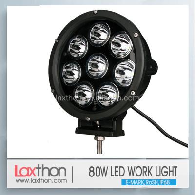 China Emark RoHS Round Shape High Power 7 Inch 80W Led Driving Light For 7inch Cars for sale